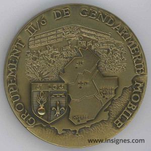Groupement 2/6 de la Gendarmerie Mobile Médaille 65 mm