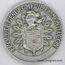 Ecole de Gendarmerie de MONTLUCON Médaille 70 mm argentée