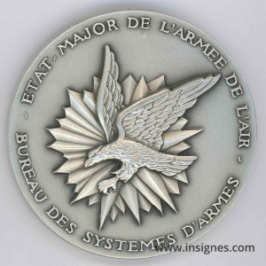 Etat-Major Armée de l'Air Bureau Systéme d'Armes Médaille de table 65 mm