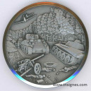 6 Juin 1944 Débarquement Chars Utha Omaha Médaille 50 mm argentée