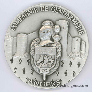 Compagnie de Gendarmerie ANGERS Médaille de table 65 mm
