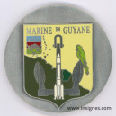 Marine en Guyane Médaille de table 74 mm