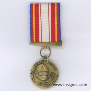 Médaille Union Départementale Sapeurs Pompiers du Bas Rhin classe bronze USDP 67
